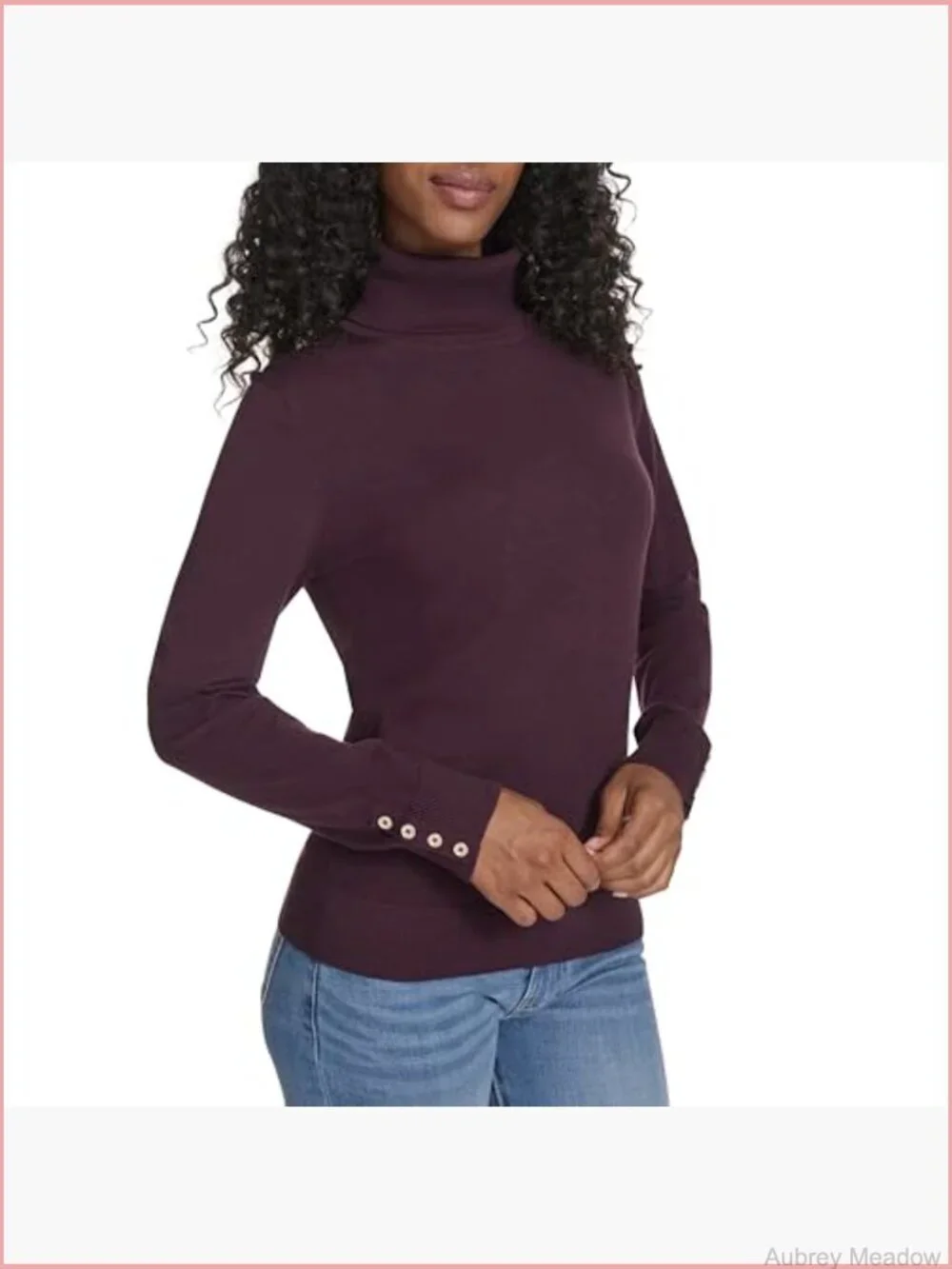 Women's Cotton Lightweight Turtleneck Sweater